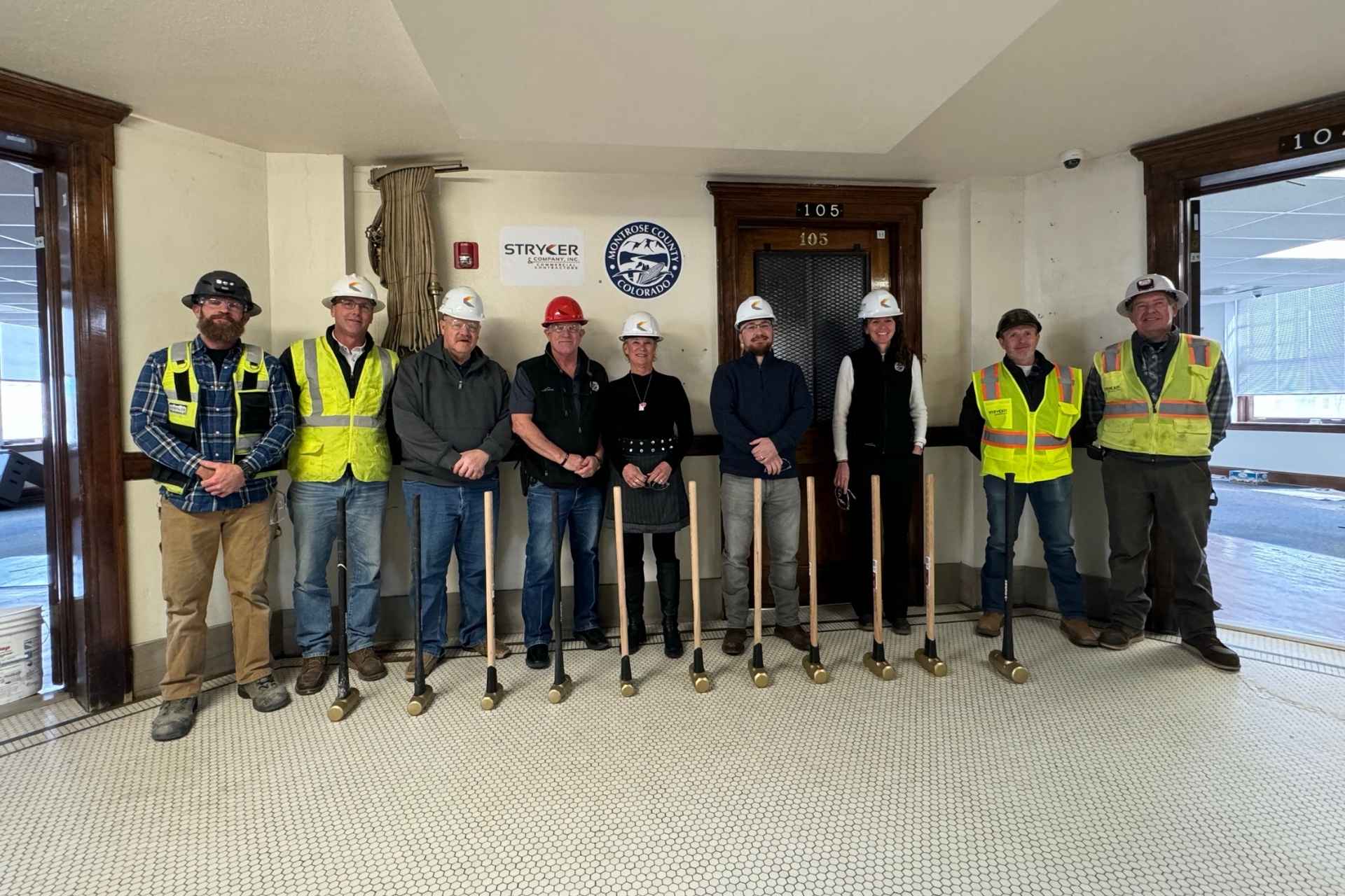 Stryker employees at a golden sledgehammer event
